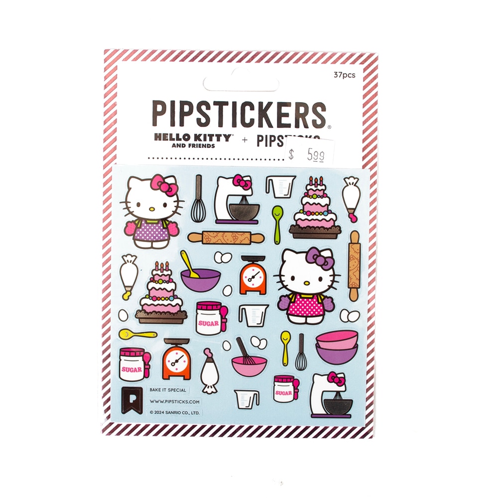 Pipsticks, Stickers, Art & School, 4"x4", Approximate Size, Hello Kitty, Bake it Special, 988232